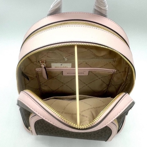 Michael Kors Medium Jaycee Zip Packet Backpack Powder Blush - Picture 8 of 10